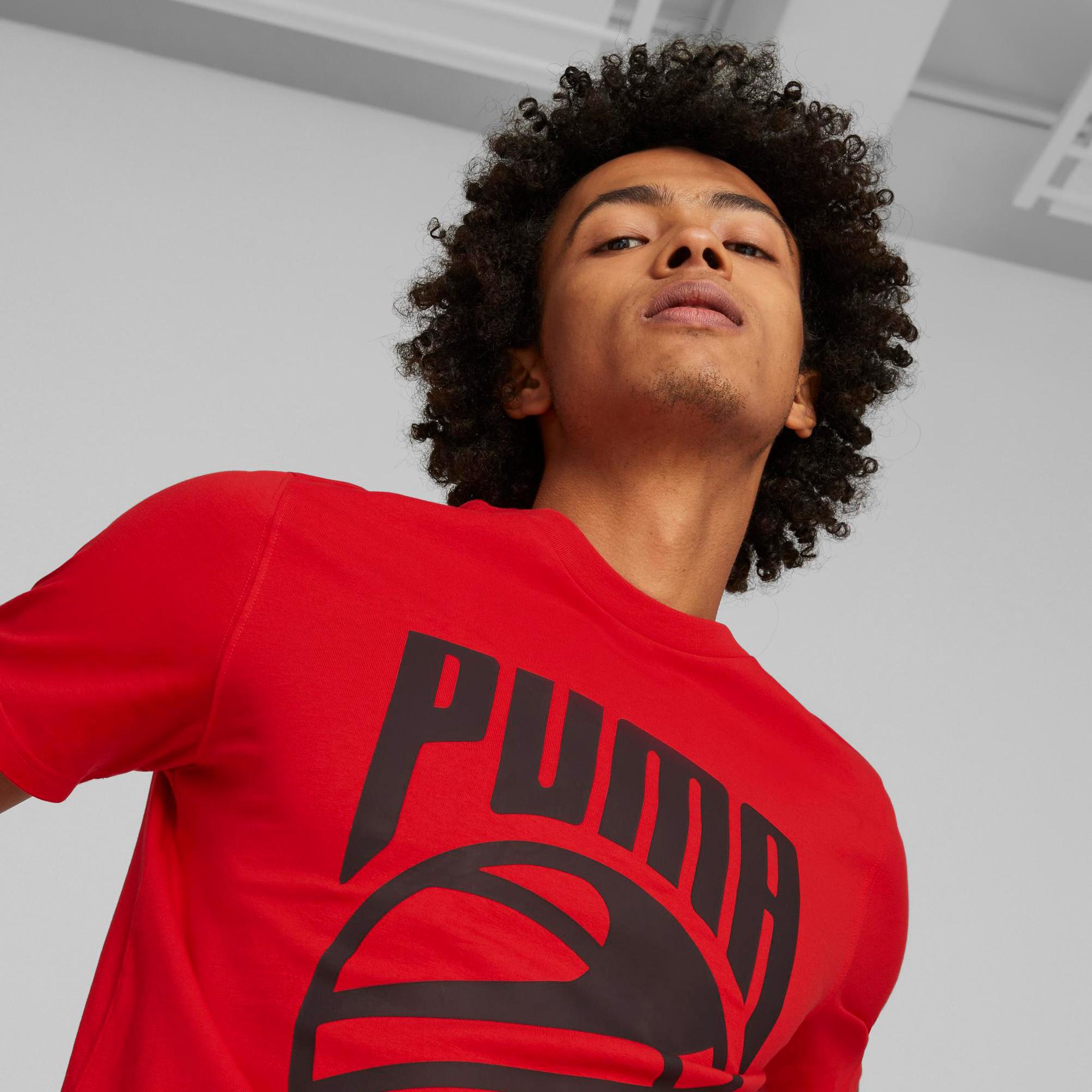  Puma Posterize Tee PUMA White Erkek Kırmızı T-Shirt