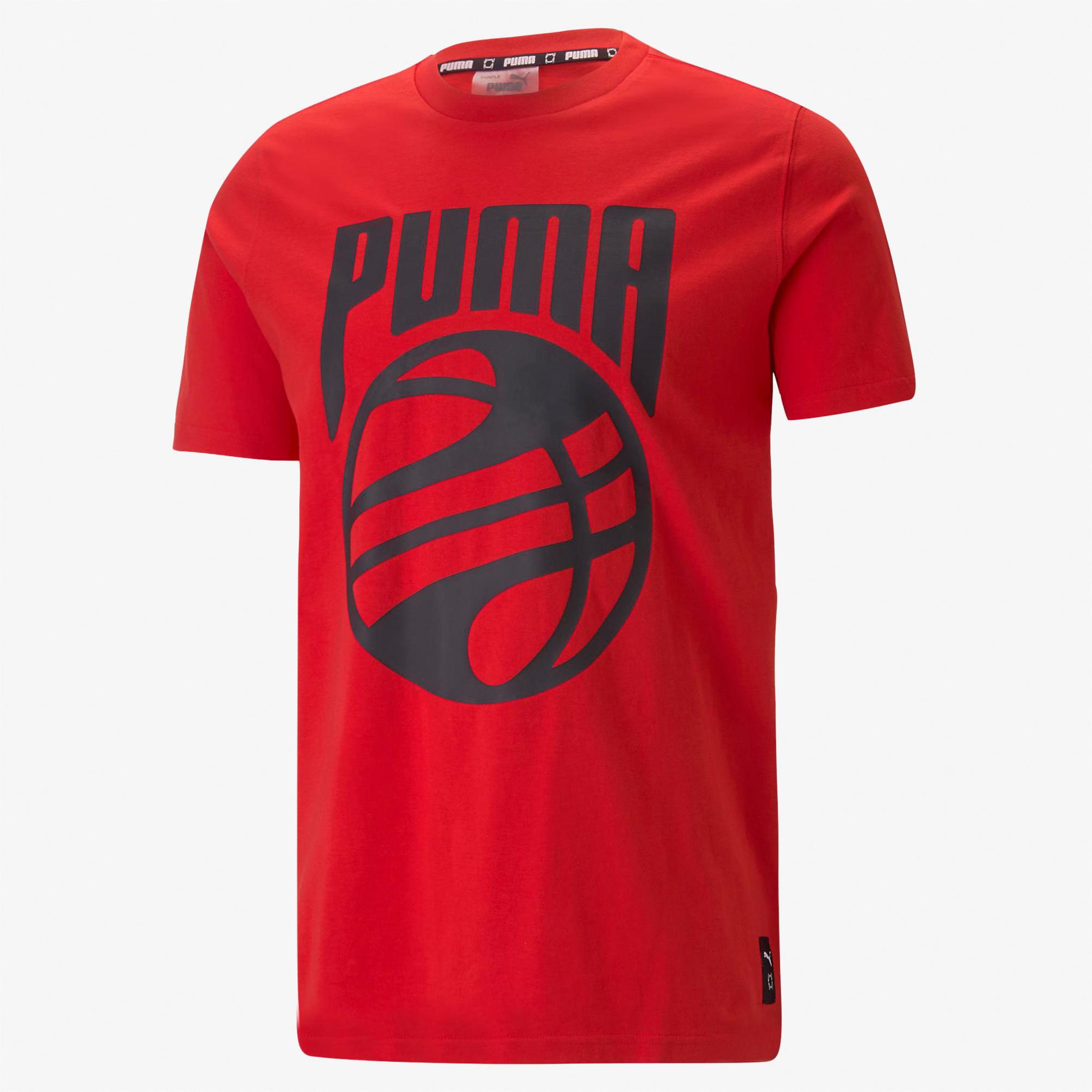  Puma Posterize Tee PUMA White Erkek Kırmızı T-Shirt
