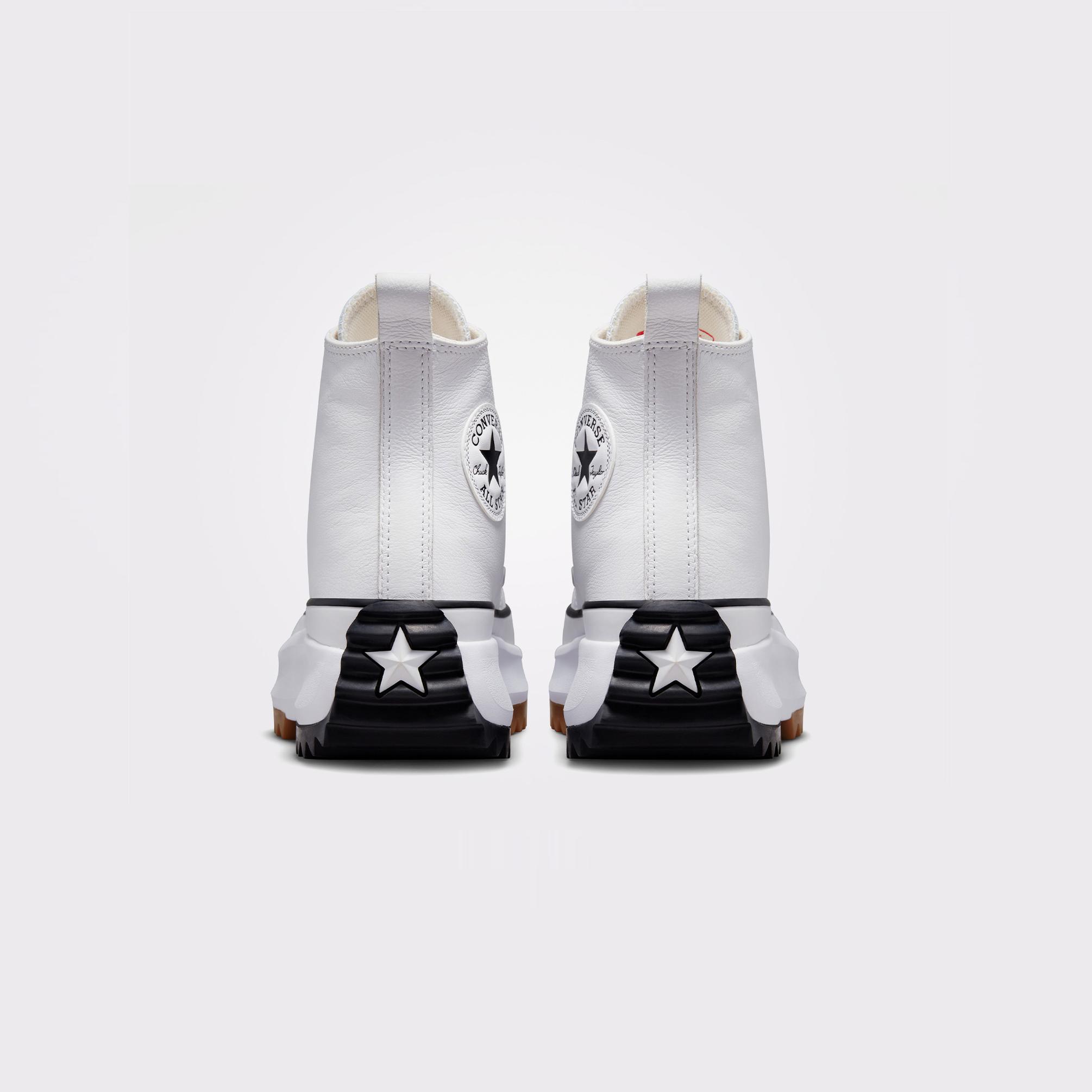  Converse Run Star Hike Platform Foundational Leather Unisex Beyaz Sneaker