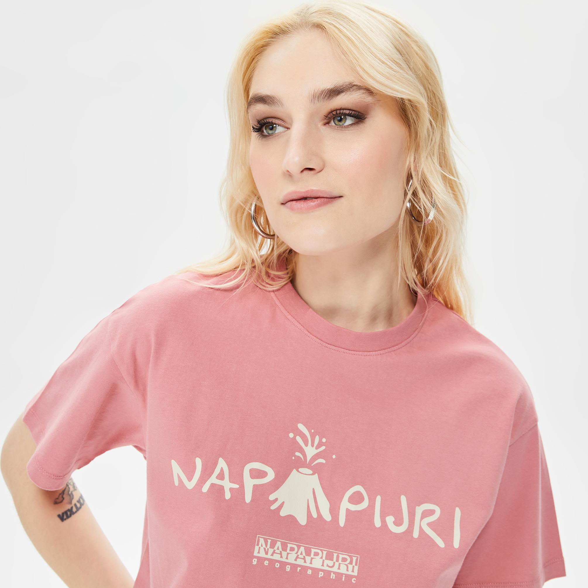  Napapijri S-Ayas Kadın Pembe T-Shirt