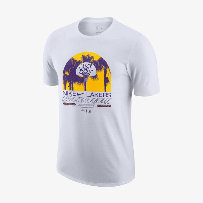  Nike Los Angeles Lakers Max 90 Erkek Beyaz T-Shirt