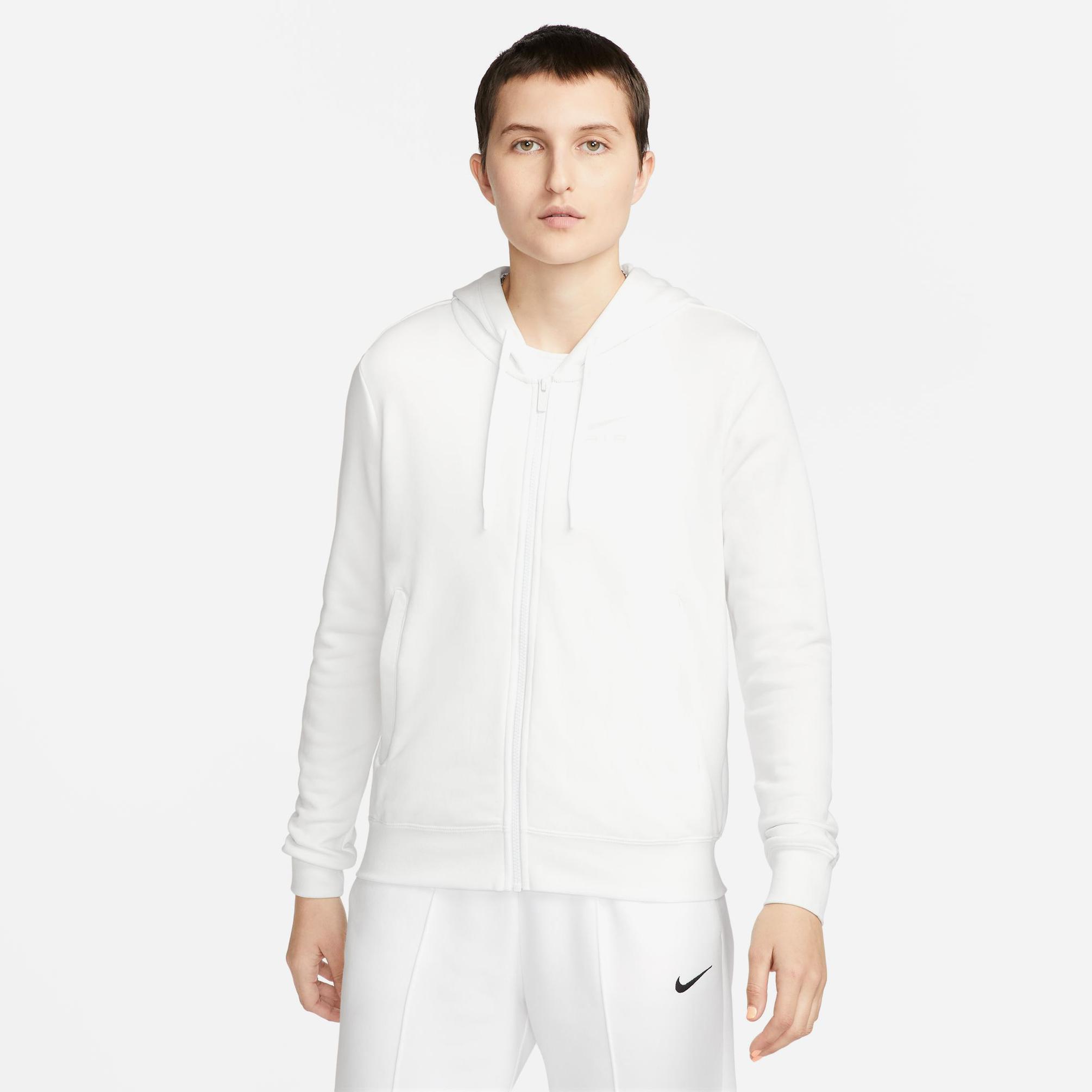  Nike Sportswear Air Fleece Kadın Beyaz Hoodie