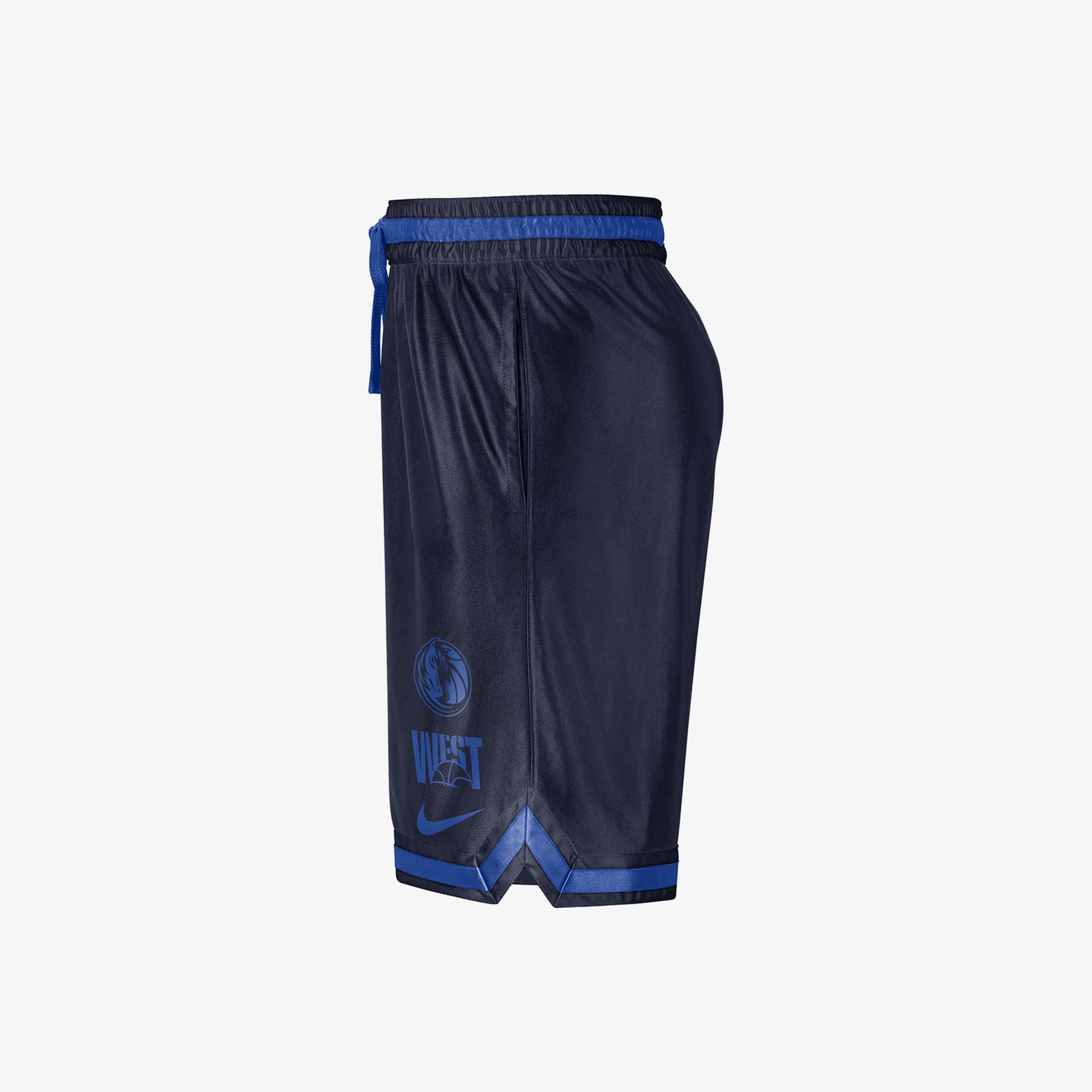  Nike Dallas Mavericks Courtside Dri-FIT Erkek Mavi/Siyah Şort