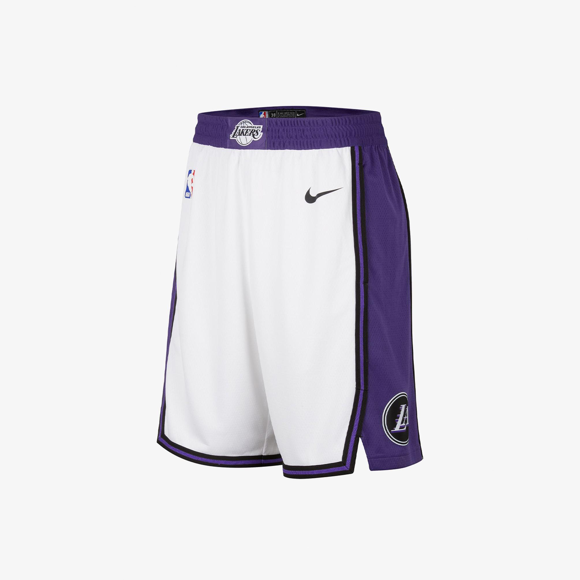  Nike Los Angeles Lakers City Edition Dri-FIT NBA Erkek Beyaz Şort