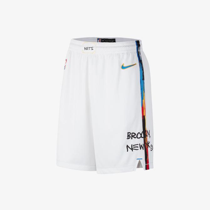  Nike Brooklyn Nets City Editio Dri-FIT NBA Erkek Beyaz Şort