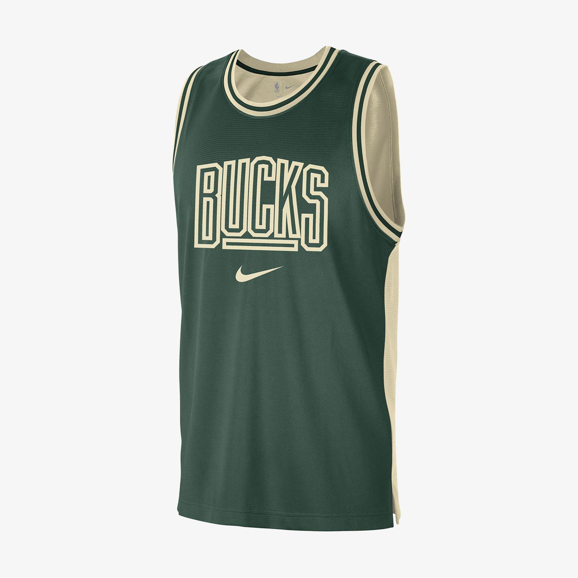  Nike Milwaukee Bucks Courtside Dri-FIT NBA Erkek Yeşil Forma