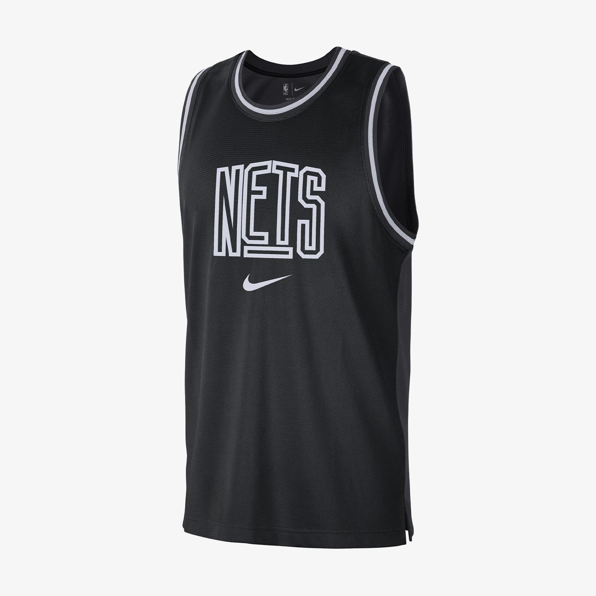  Nike Brooklyn Nets Courtside Dri-FIT NBA Erkek Siyah Forma