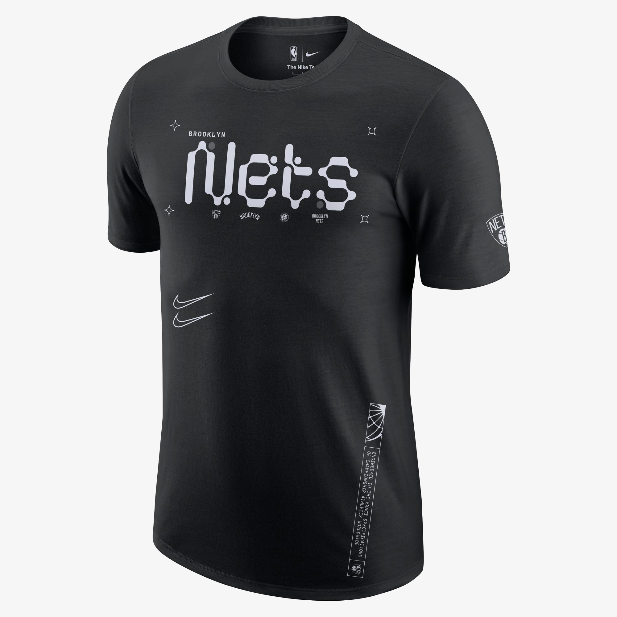 Nike Brooklyn Nets NBA Max90 Erkek Siyah T-Shirt