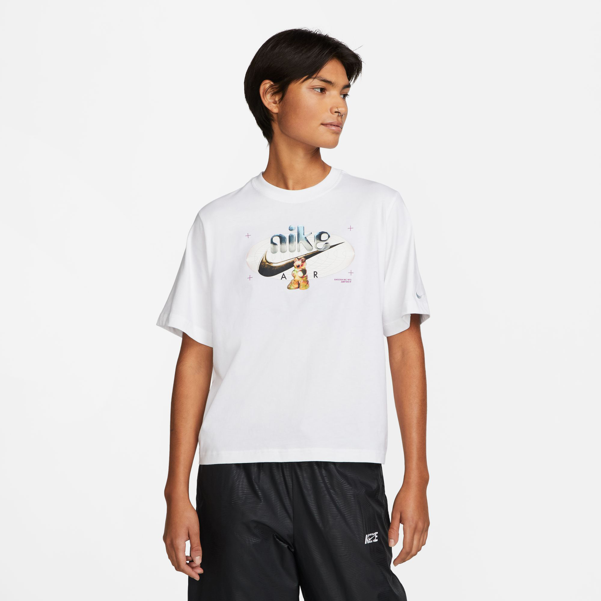 Nike Sportswear 2 Boxy Kadın Beyaz T-Shirt