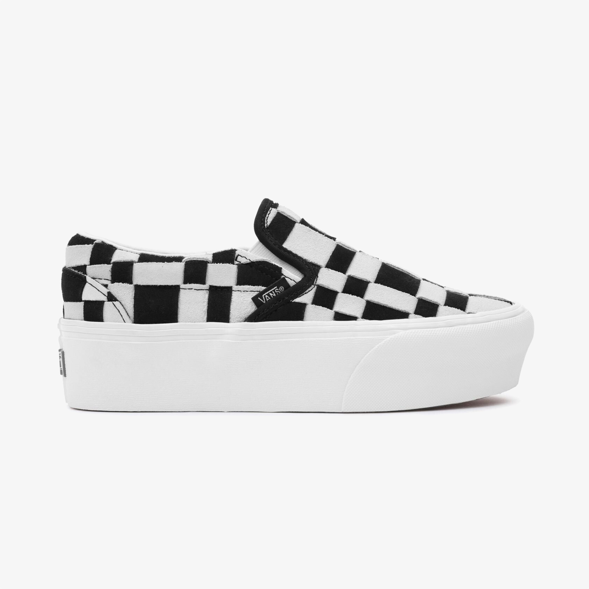 Vans Ua Classic Slip-On Stackform Platform Kadın Siyah/Beyaz Sneaker