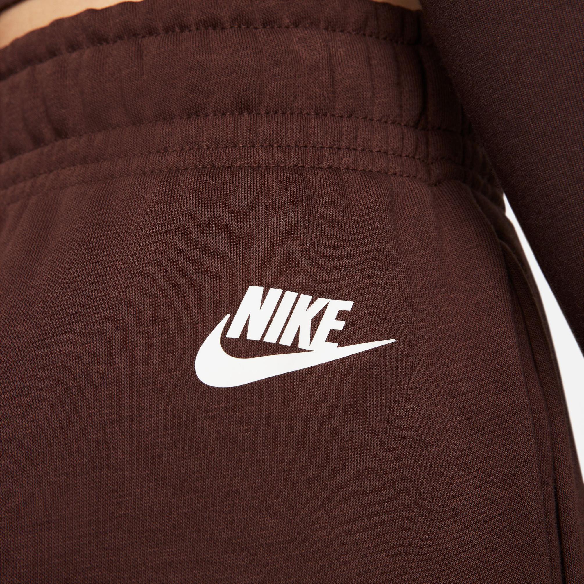  Nike Sportswear Fleece Oversized Kadın Kahverengi Eşofman Altı
