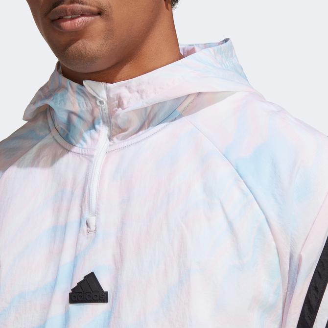  adidas Future Icon Allover Printed Erkek Beyaz Hoodie