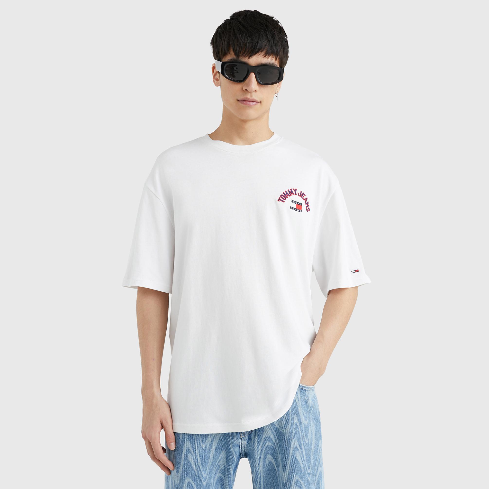  Tommy Jeans Skate Modern 2 Erkek Beyaz T-shirt