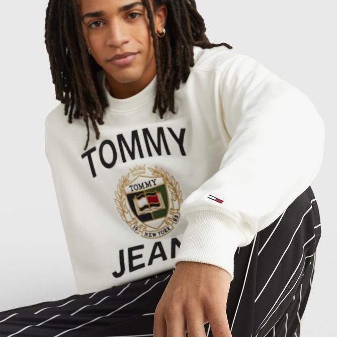  Tommy Jeans Boxy Erkek Beyaz Sweatshirt