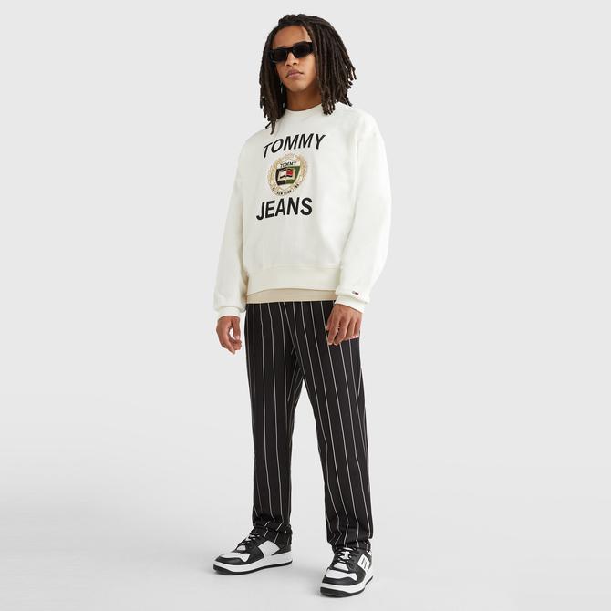  Tommy Jeans Boxy Erkek Beyaz Sweatshirt