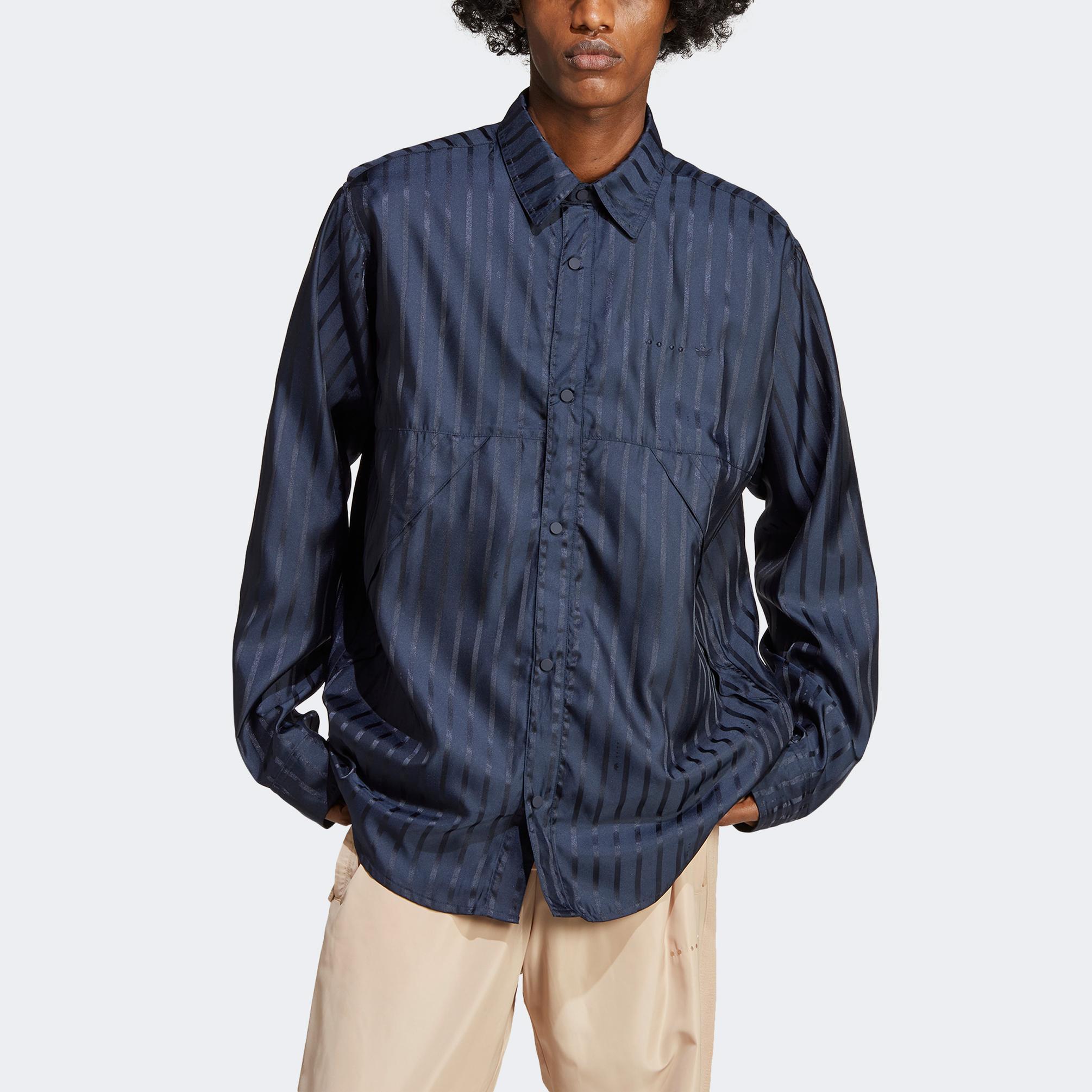  adidas RIFTA City Boy Long Sleeve Oversized Erkek Lacivert Gömlek