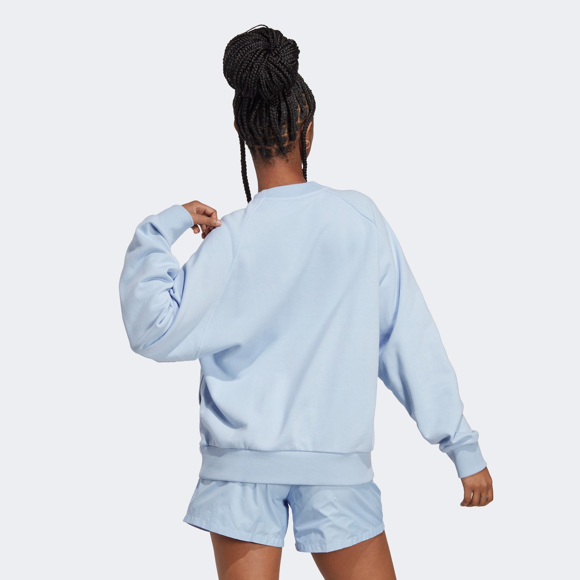  adidas Essential Crew Kadın Mavi Sweatshirt