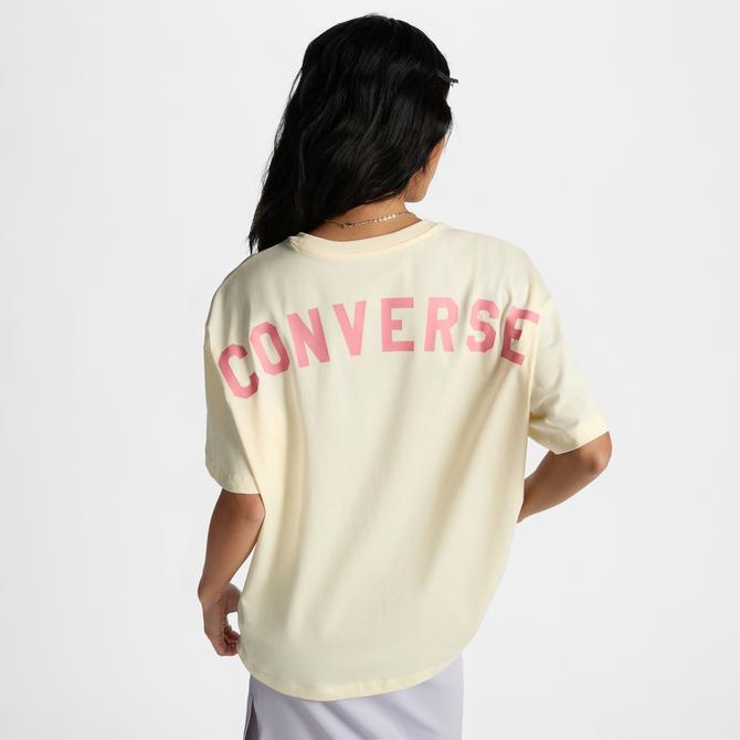  Converse Oversized All Star Kadın Krem T-Shirt