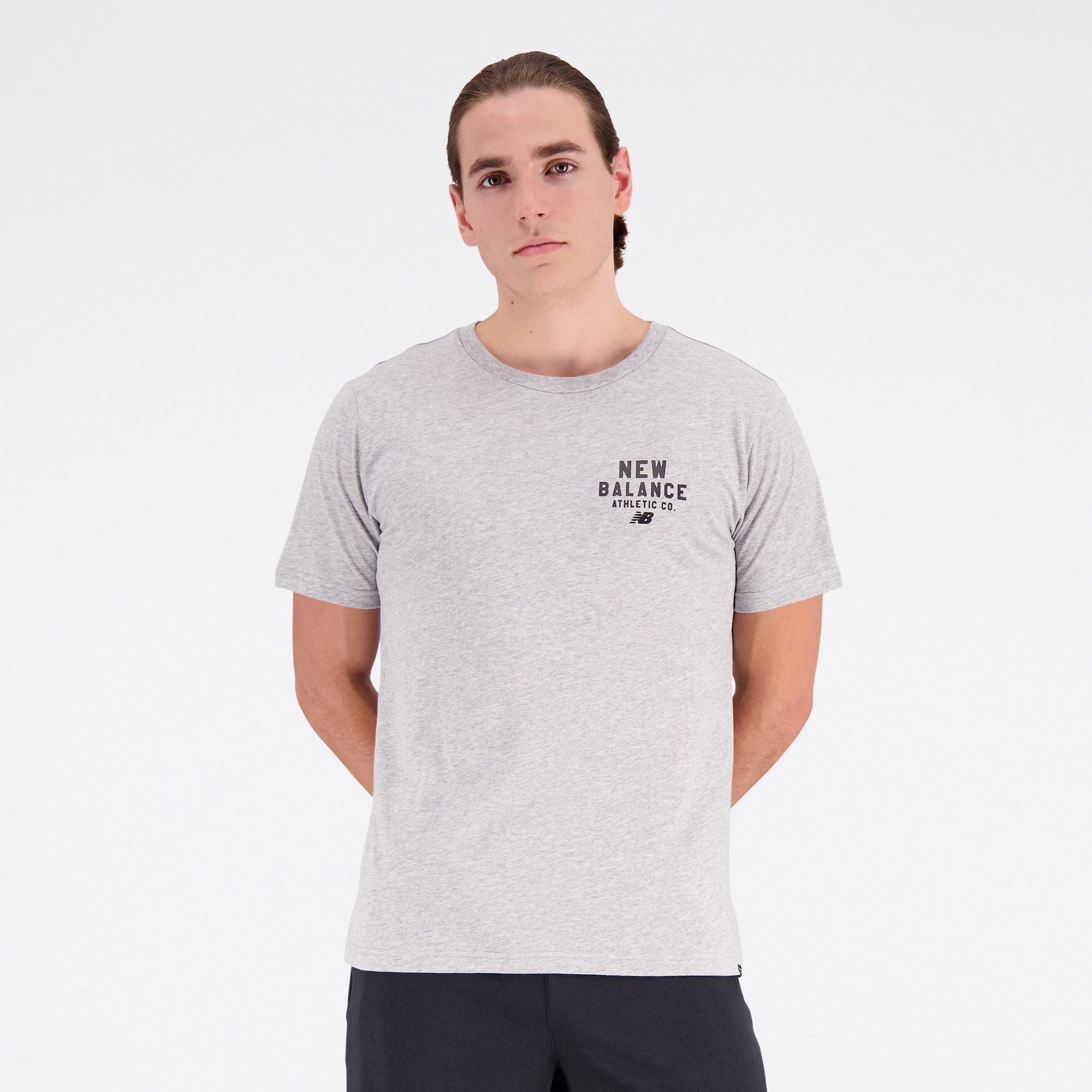 New Balance Sport Core Graphic Erkek Gri T-Shirt