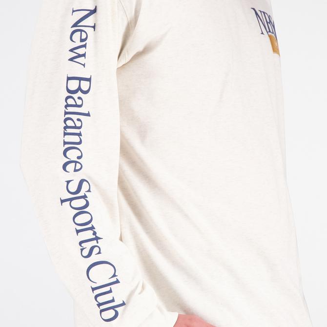  New Balance Athletics Sports Club Erkek Krem T-Shirt