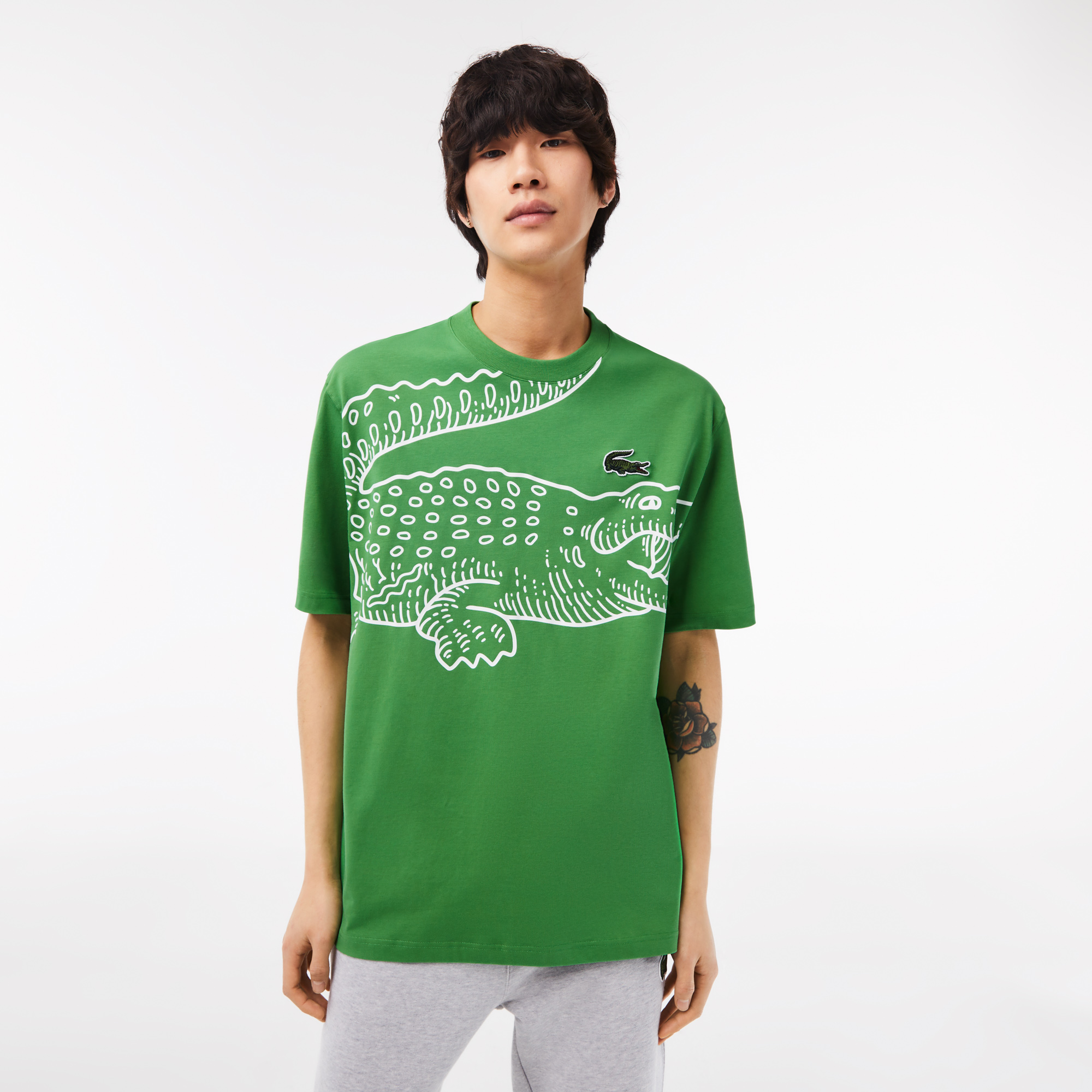 Lacoste Loose Fit Erkek Yeşil T-Shirt