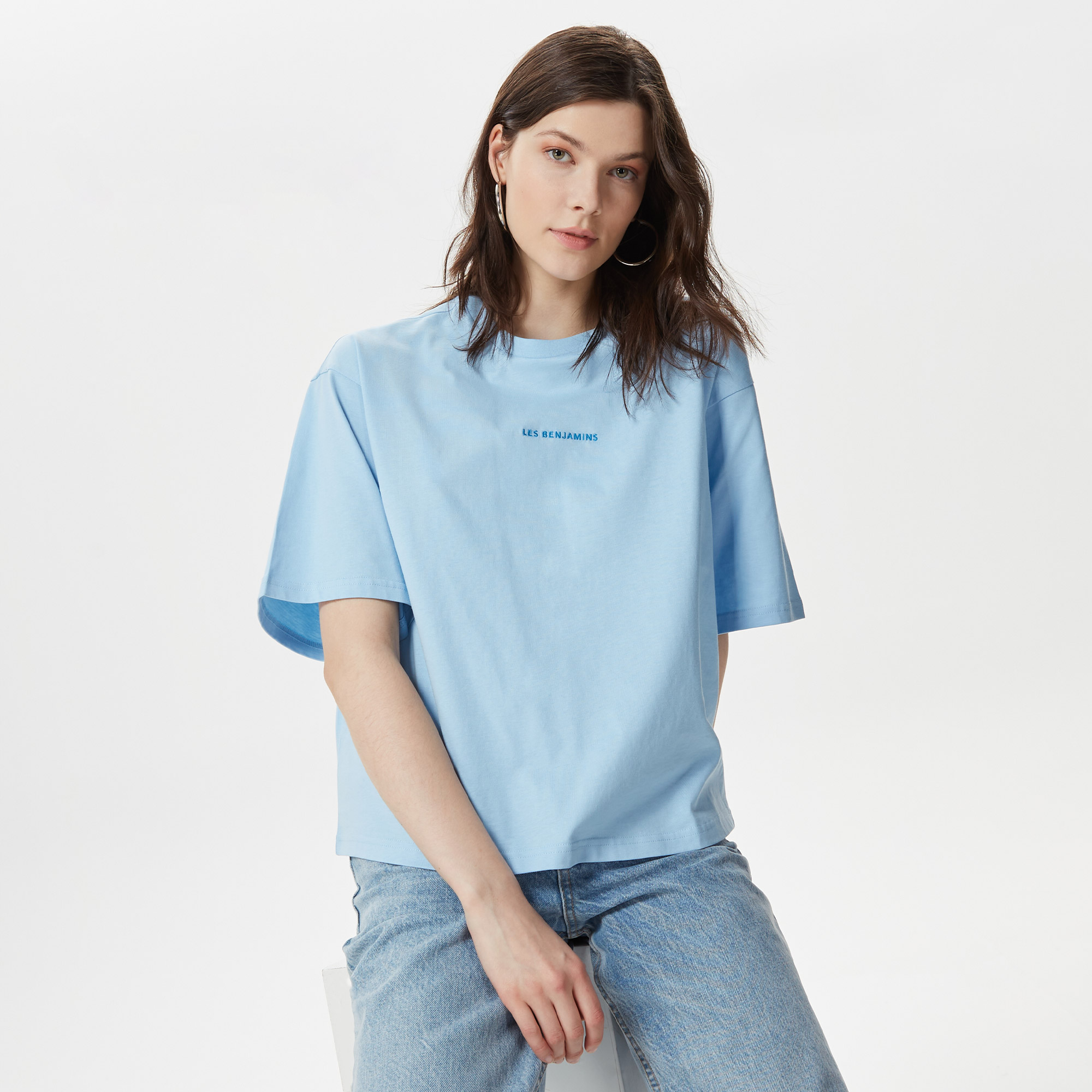 Les Benjamins Essentials Kadın Mavi T-Shirt