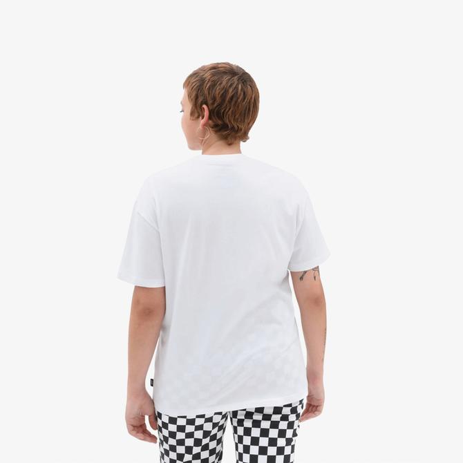  Vans Fruit Checkerboard Box Logo Oversized Kadın Beyaz T-Shirt