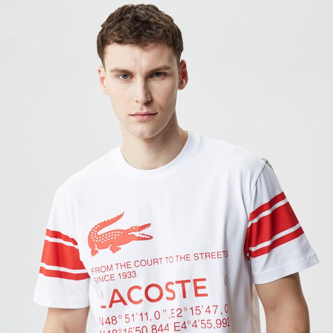  Lacoste Active Erkek Beyaz T-Shirt