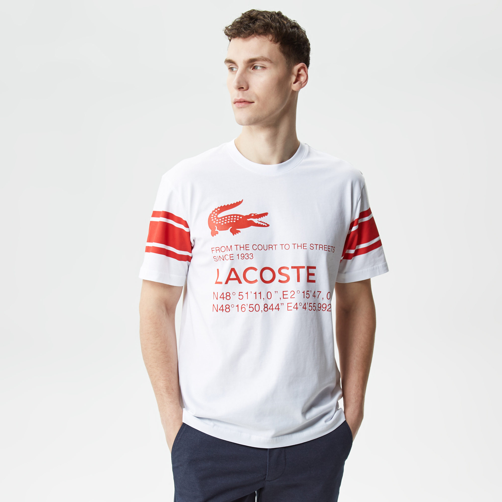 Lacoste Active Erkek Beyaz T-Shirt