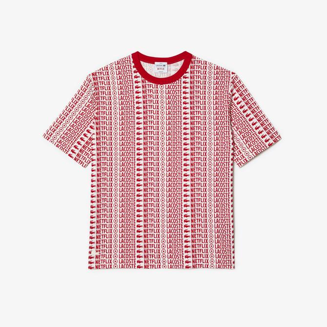  Lacoste Netflix Unisex Kırmızı T-Shirt