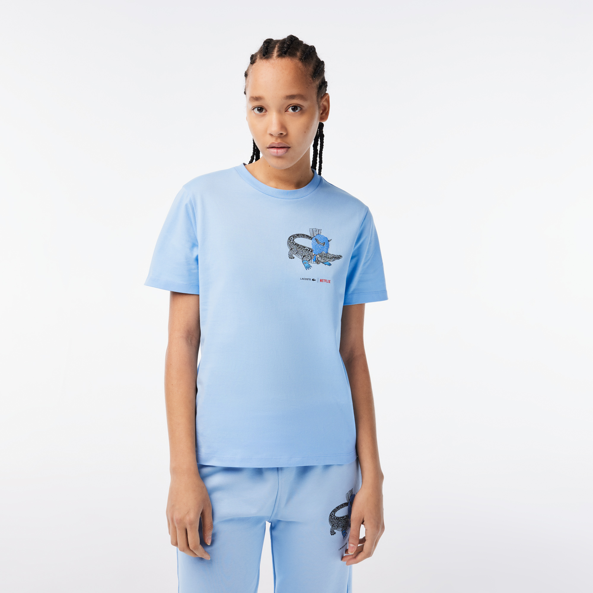 Lacoste Netflix Kadın Mavi T-Shirt