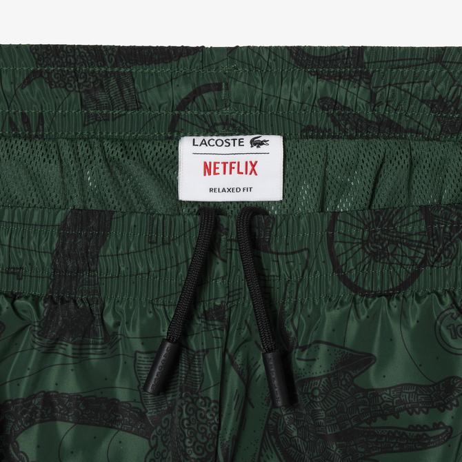  Lacoste x Netflix Unisex Yeşil Eşofman Altı
