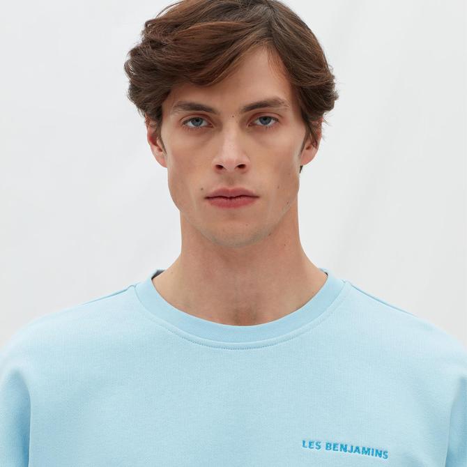  Les Benjamins Essentials Erkek Mavi Sweatshirt