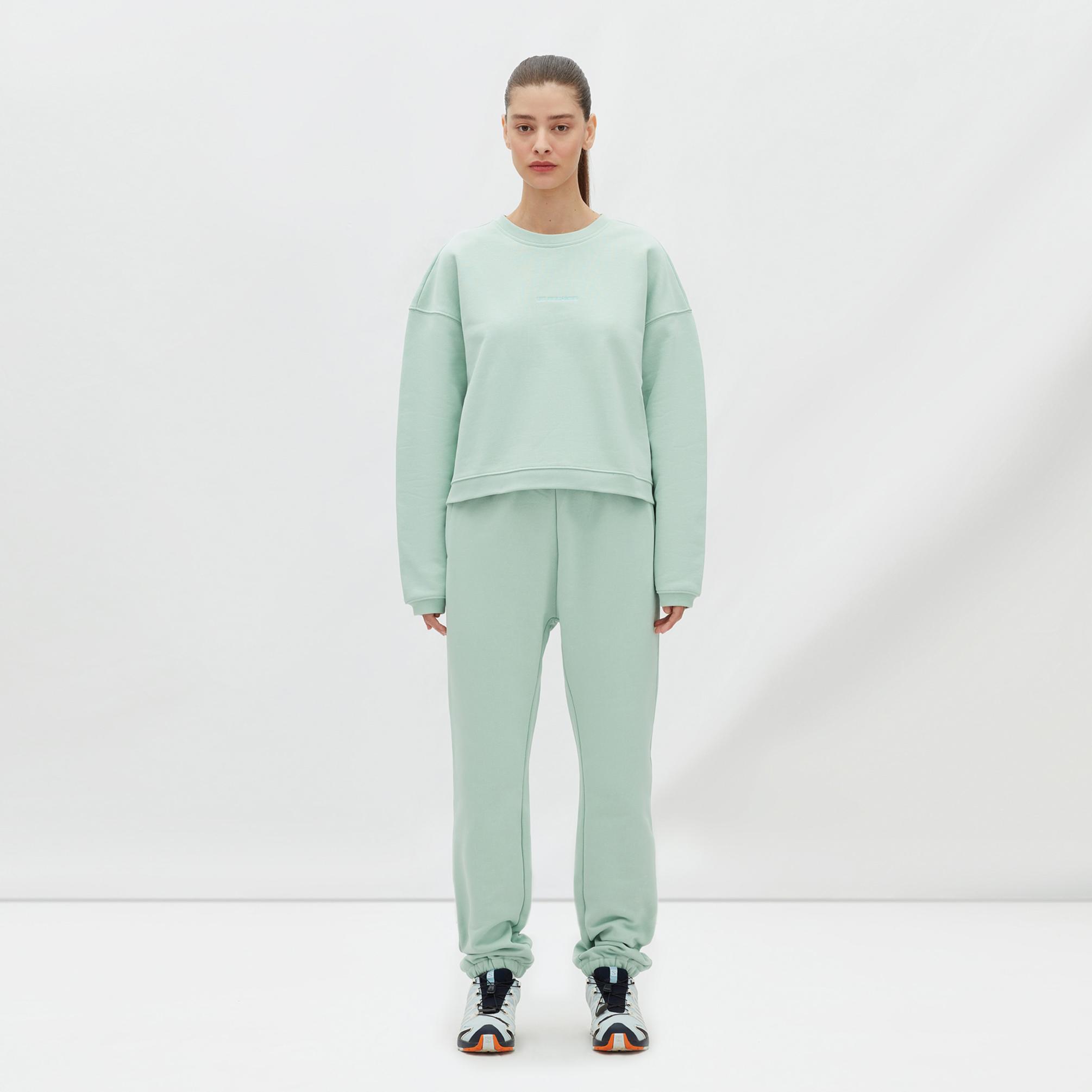  Les Benjamins Essentials Kadın Yeşil Sweatshirt