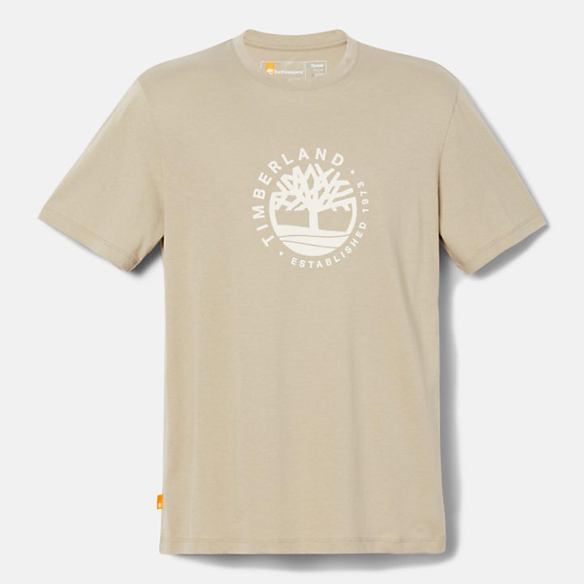  Timberland Refibra Logo Graphic Regular Unisex Krem T-Shirt