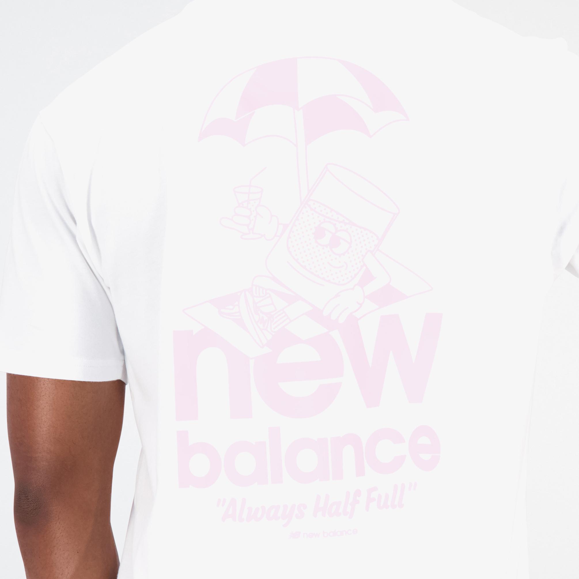  New Balance Essentials Always Erkek Beyaz T-Shirt