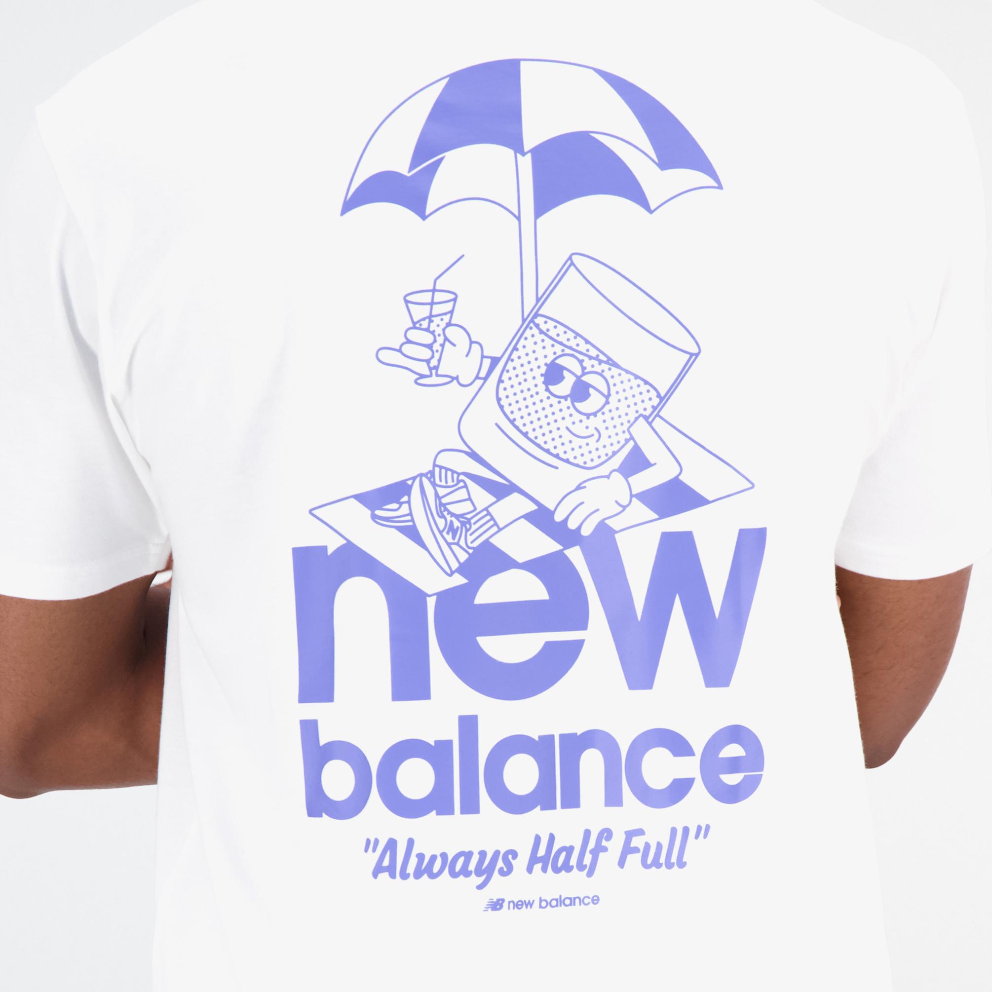  New Balance Essentials Always Erkek Beyaz T-Shirt