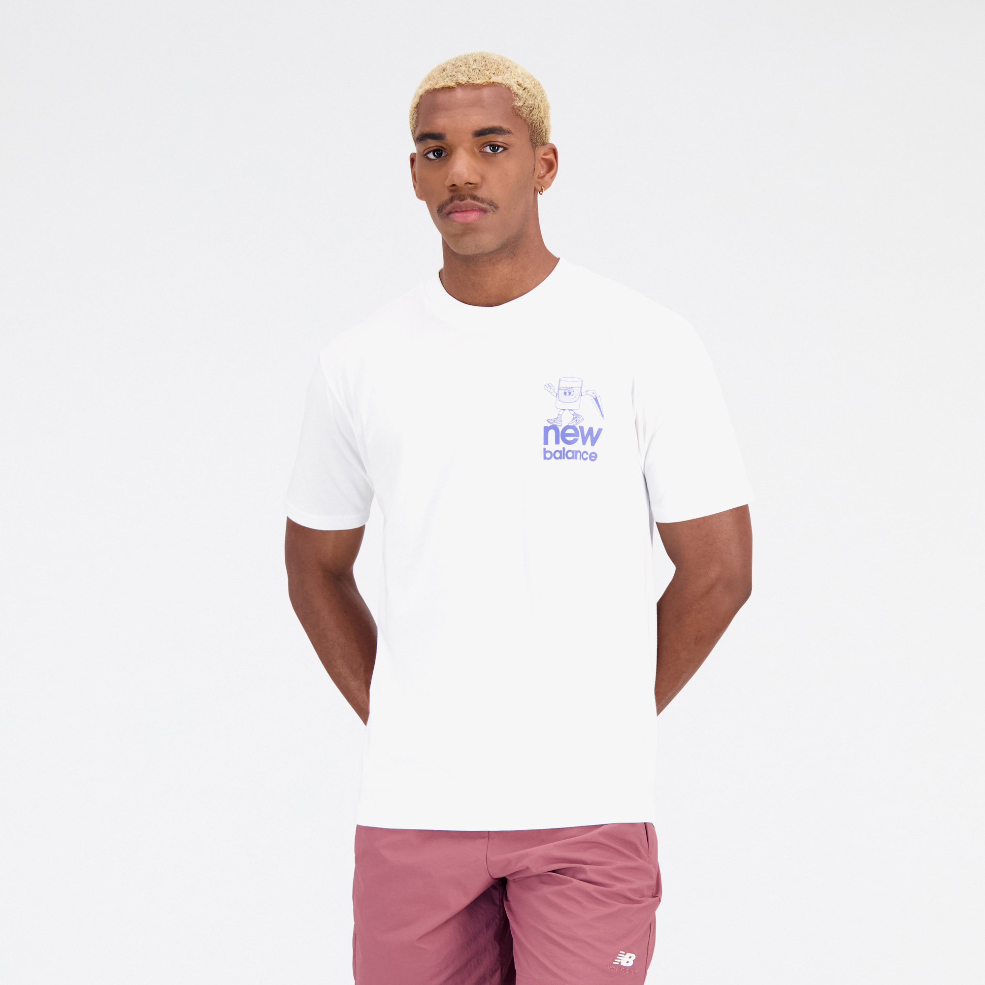 New Balance Essentials Always Erkek Beyaz T-Shirt
