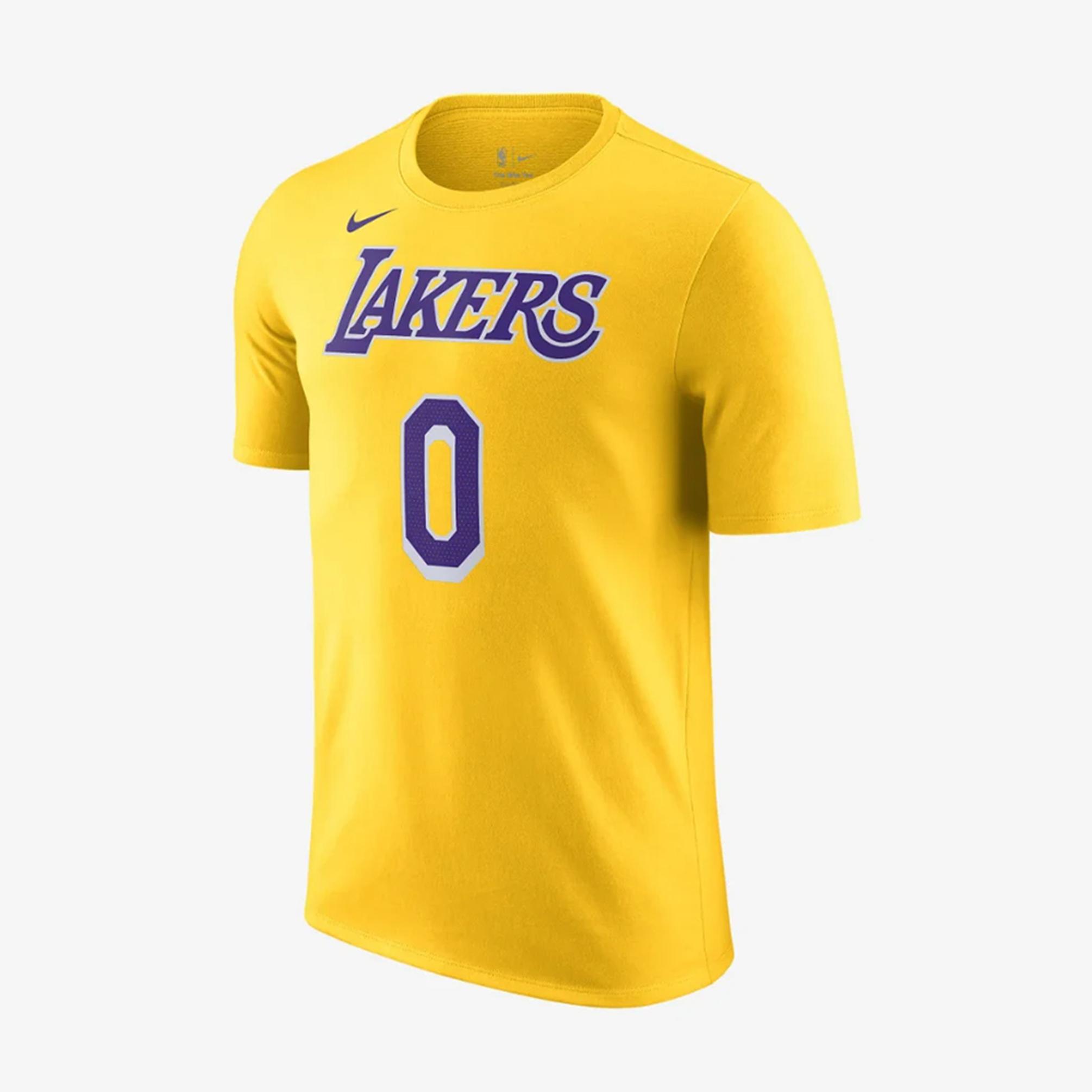  Nike NBA Los Angeles Lakers Westbrook Erkek Sarı T-Shirt