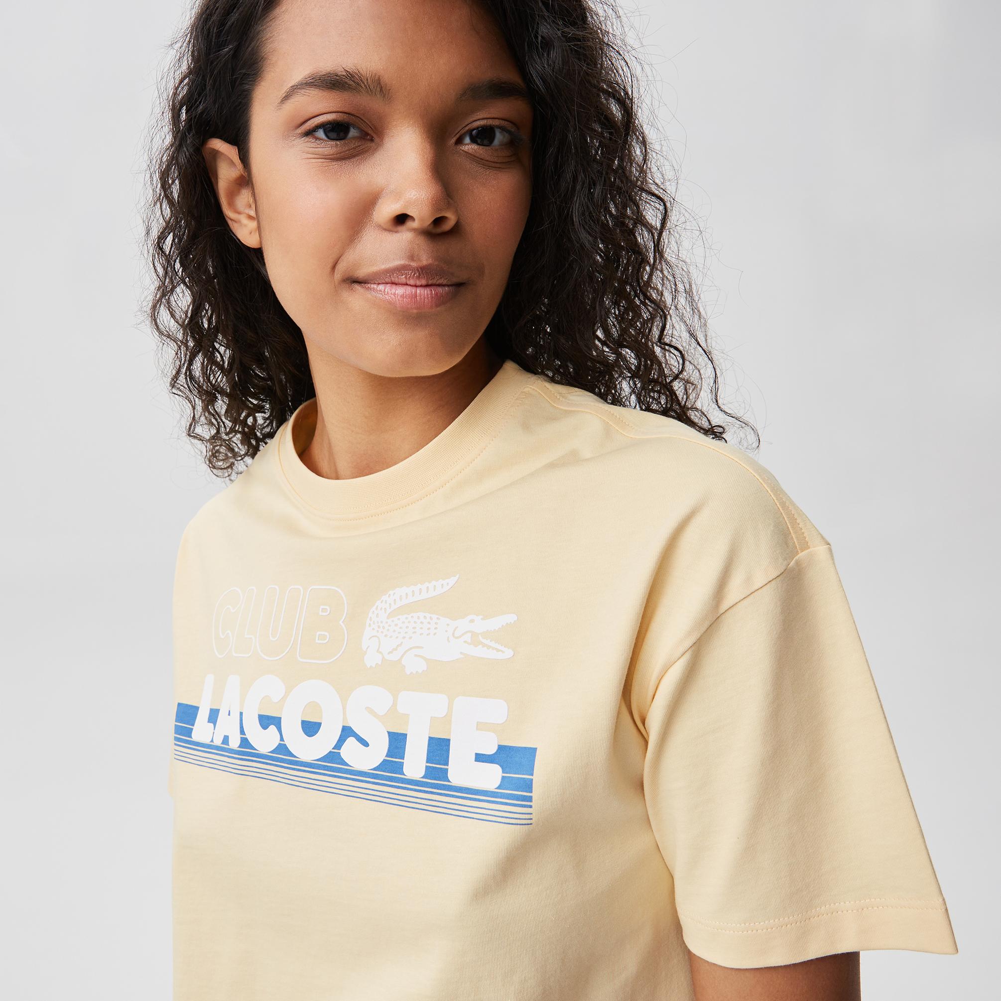  Lacoste Core Kadın Bej T-Shirt