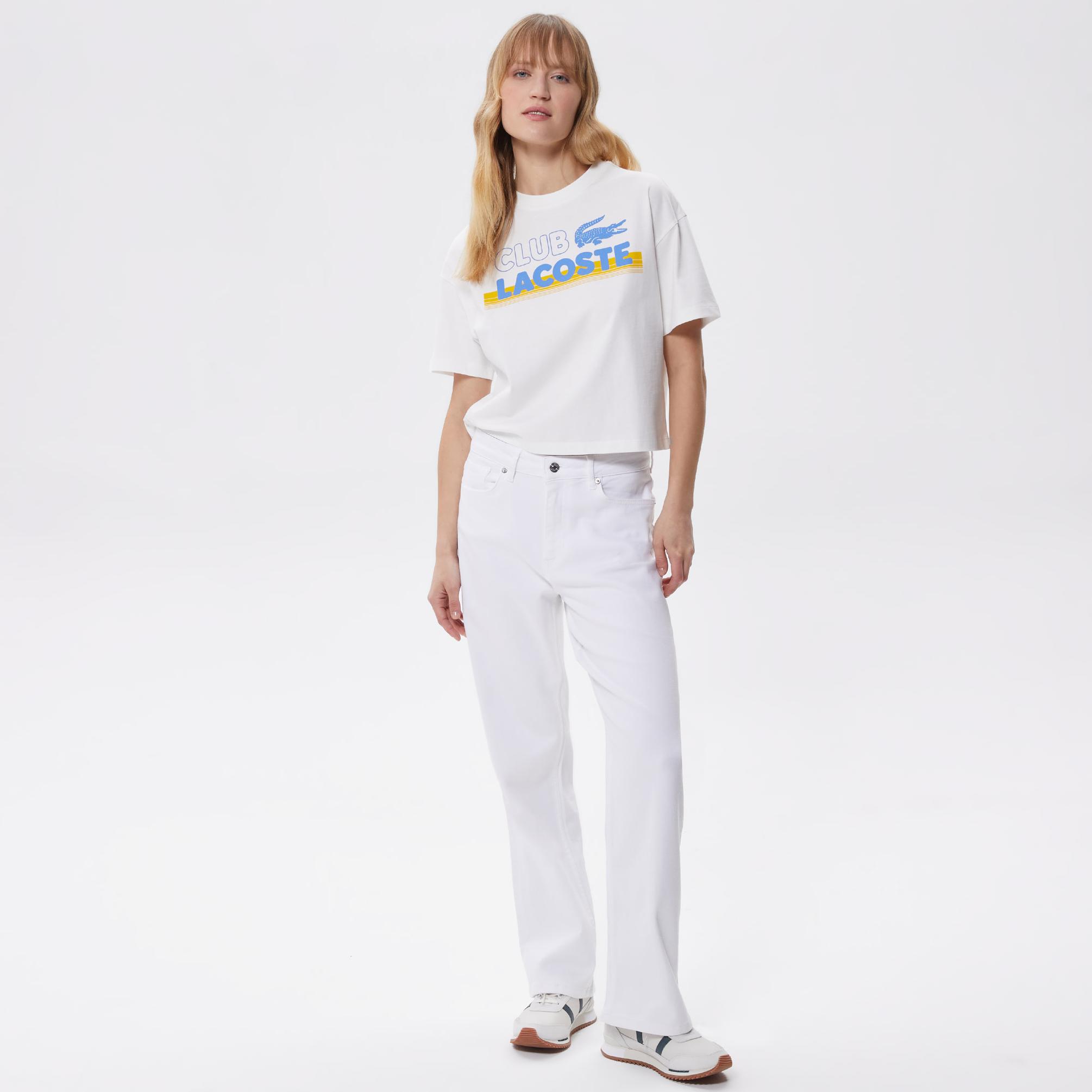  Lacoste Core Kadın Beyaz T-Shirt