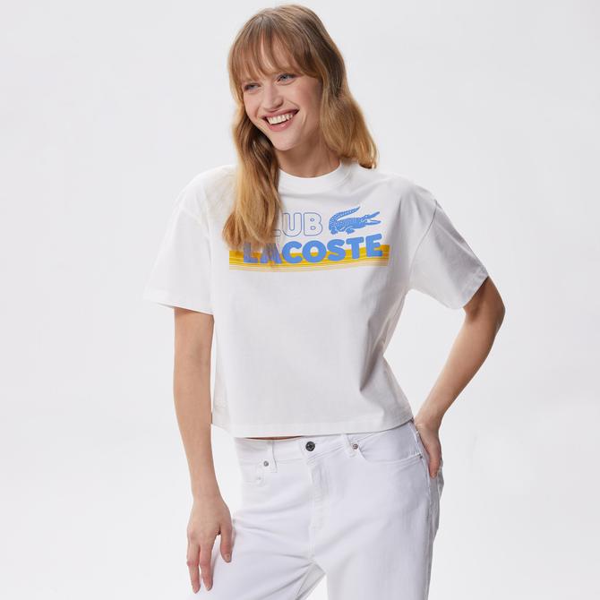  Lacoste Core Kadın Beyaz T-Shirt