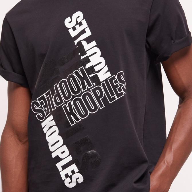  The Kooples Printed Cotton Erkek Siyah T-Shirt