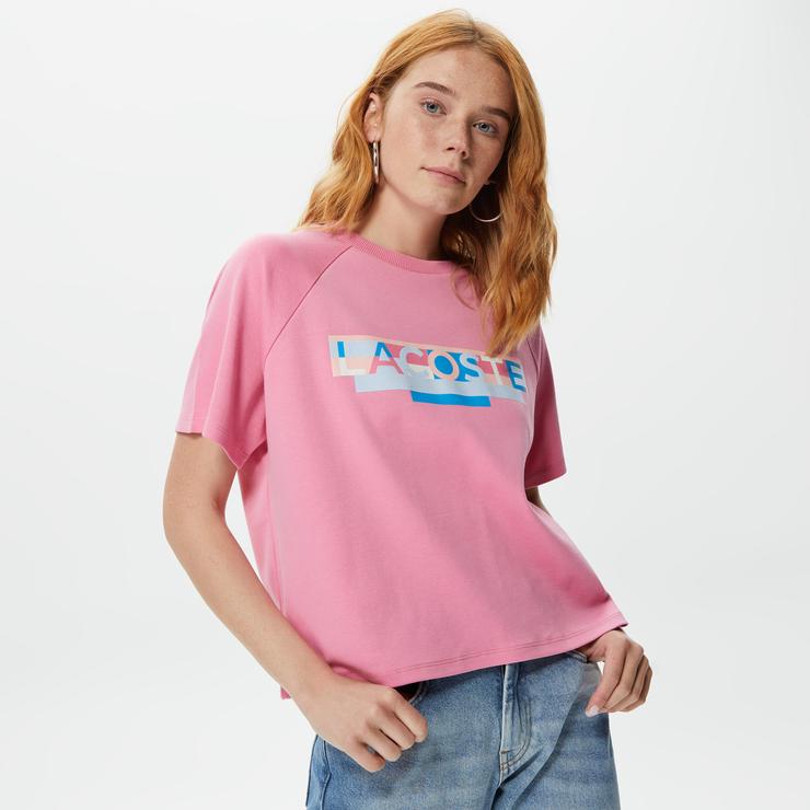 Lacoste Loose Fit Kadın Pembe T-Shirt