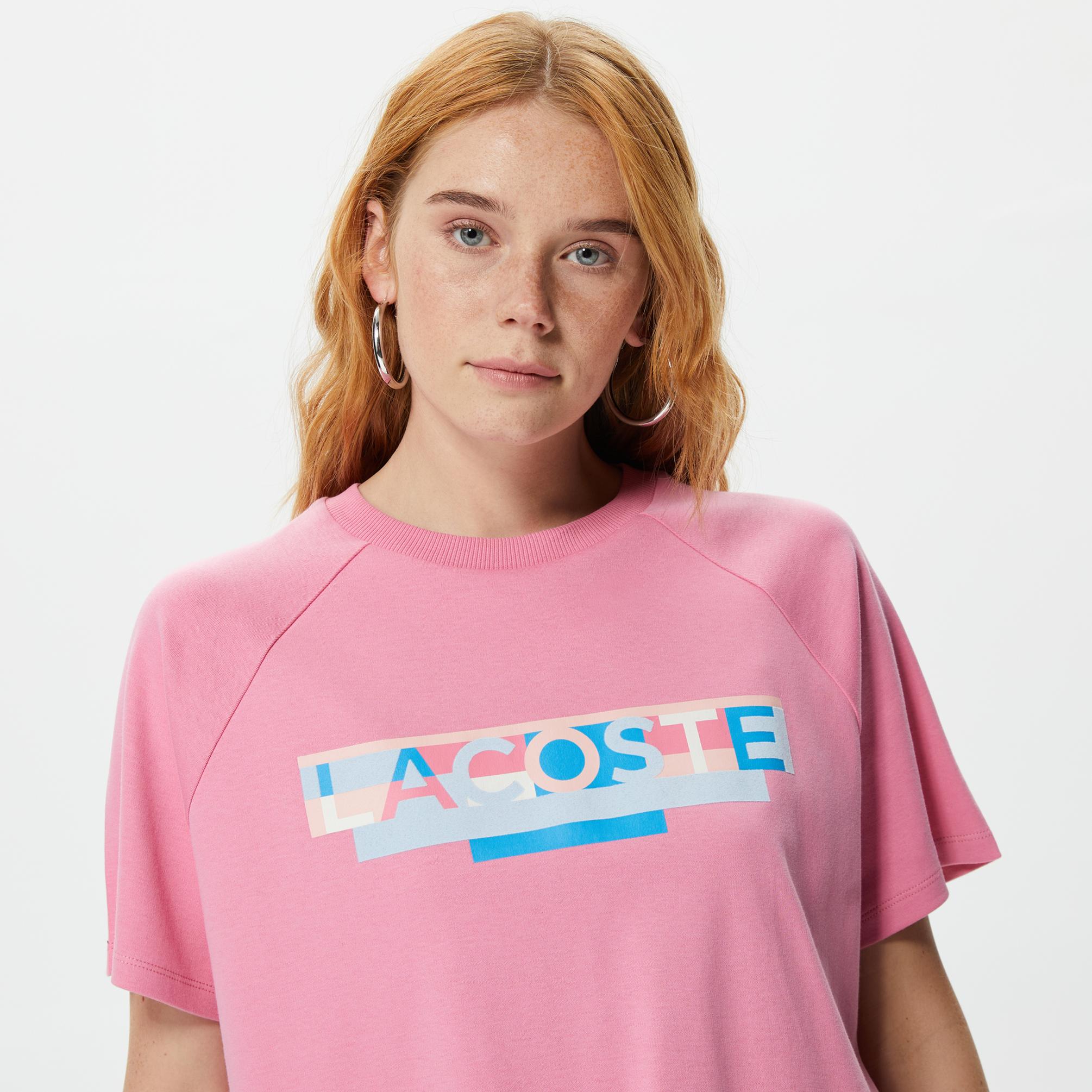  Lacoste Loose Fit Kadın Pembe T-Shirt