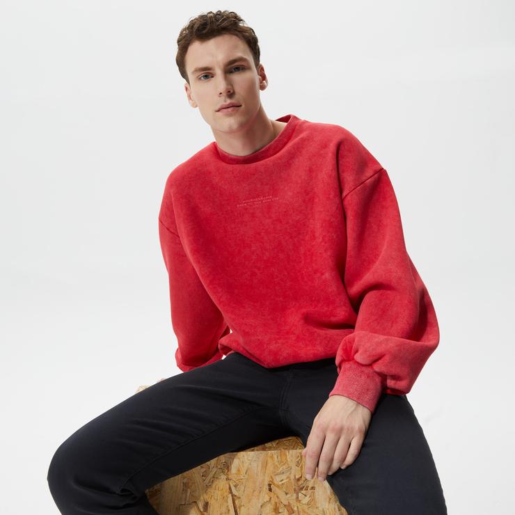 Holeacademie Essentials Erkek Kırmızı Sweatshirt