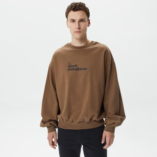  Holeacademie Essentials Erkek Kahverengi Sweatshirt