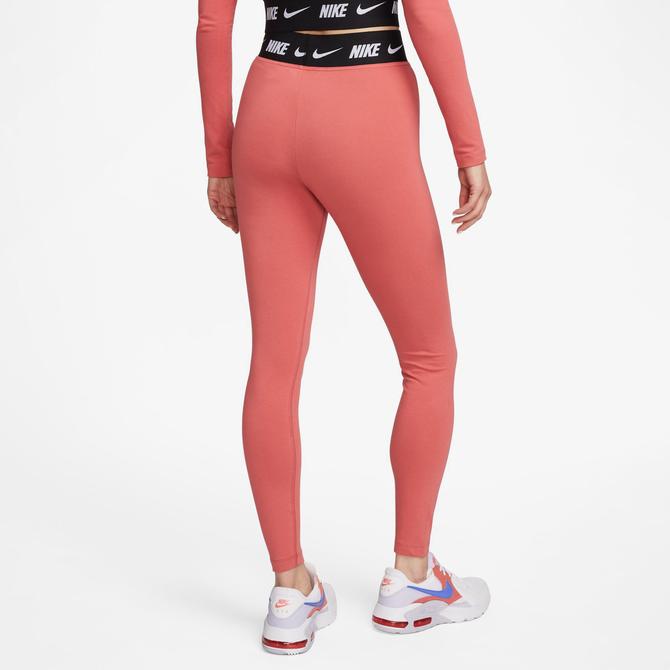  Nike Sportswear Club High-Waisted Kadın Kırmızı Tayt