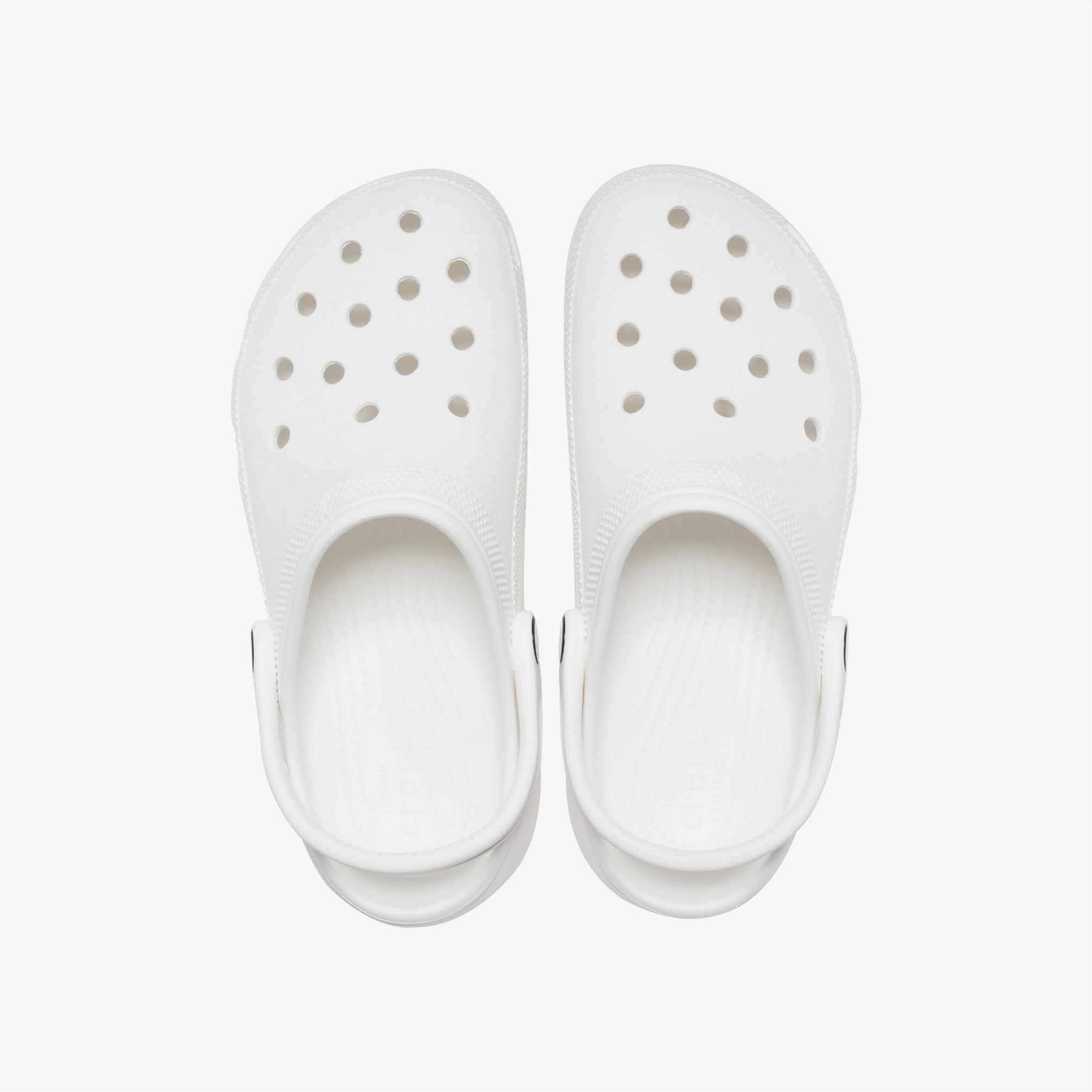  Crocs Classic Platform Clog Kadın Beyaz Terlik