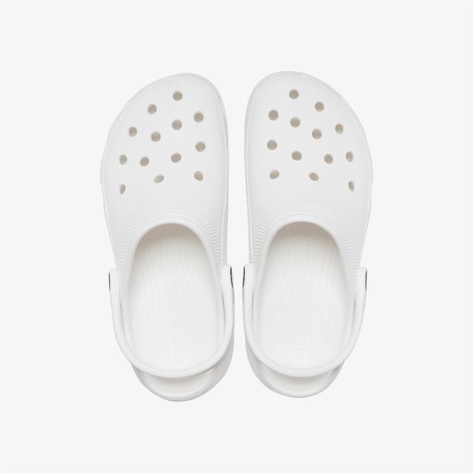  Crocs Classic Platform Clog Kadın Beyaz Terlik